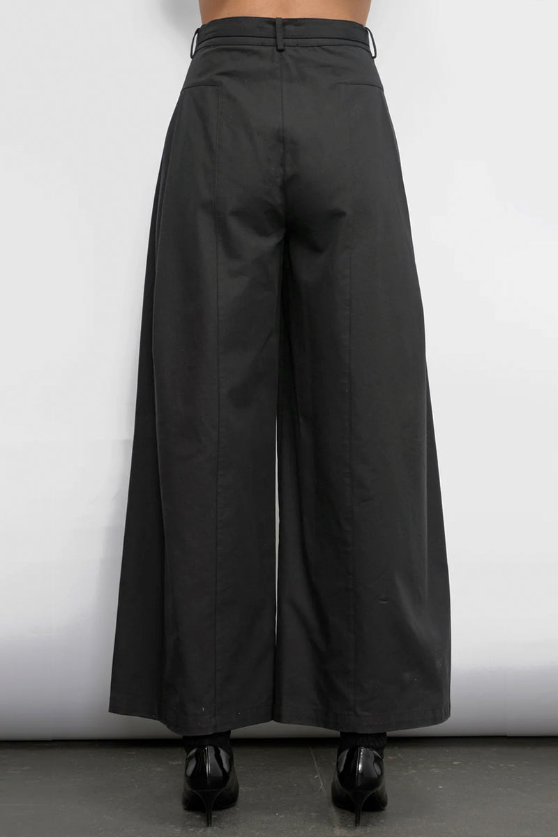 Hera Wide Leg Palazzo Twill Pants