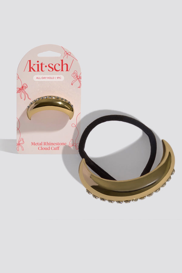 Holiday Metal Rhinestone Cloud Cuff