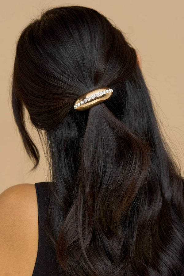 Holiday Metal Rhinestone Cloud Cuff