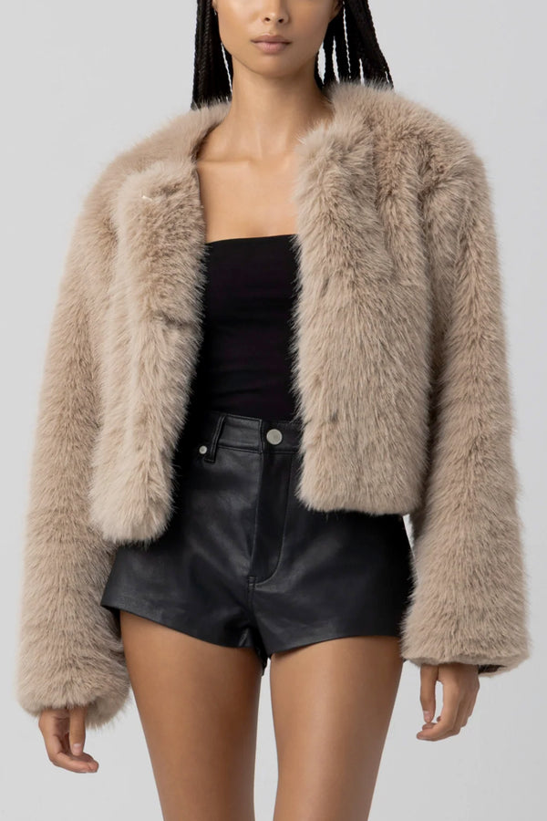 Prime Asset Faux Fur Crop Jacket
