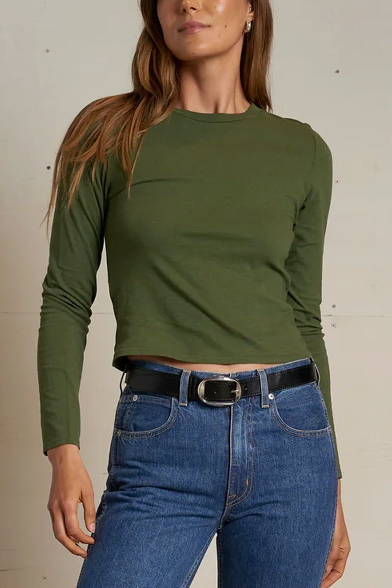 Jamie Recycled Cotton Long Sleeve Crew