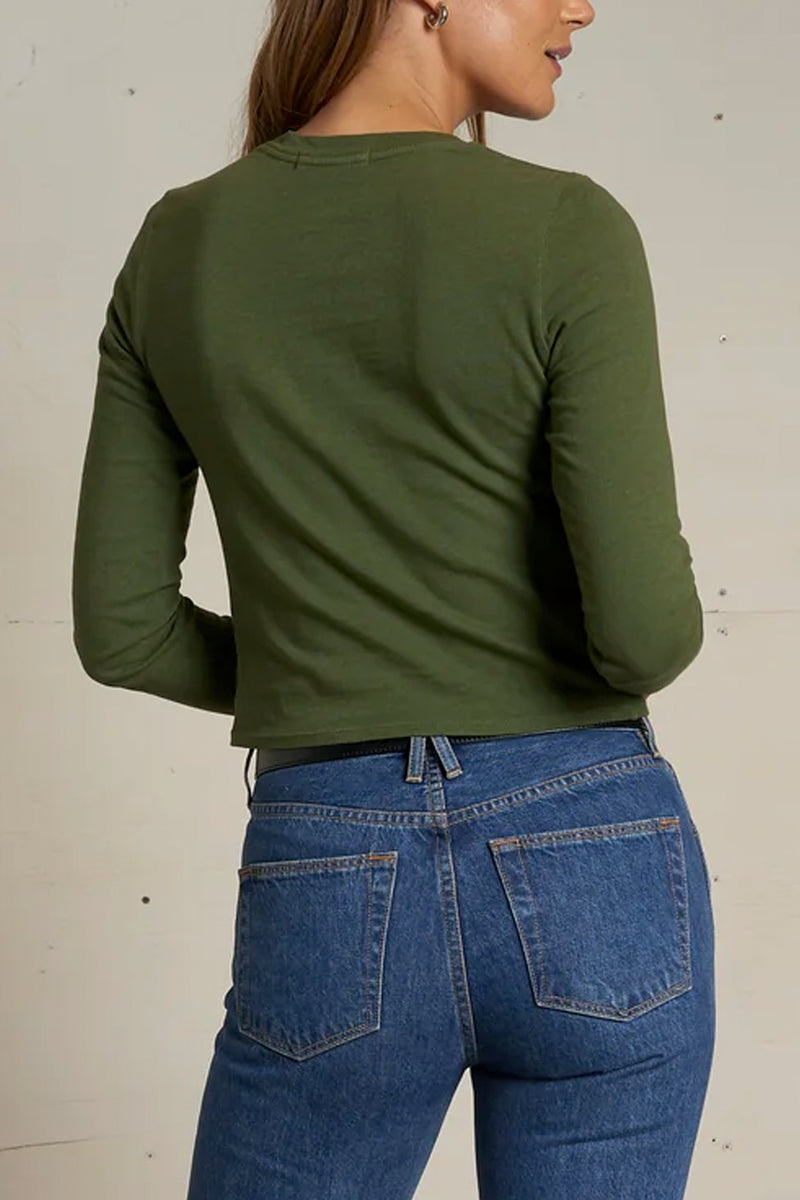 Jamie Recycled Cotton Long Sleeve Crew