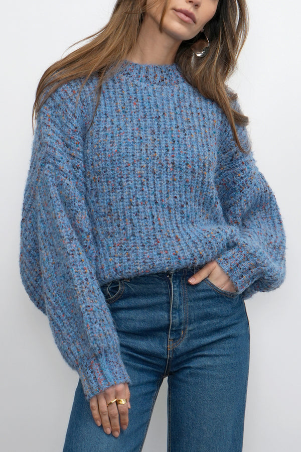Jasper Slouchy Speckled Crew Neck Sweater