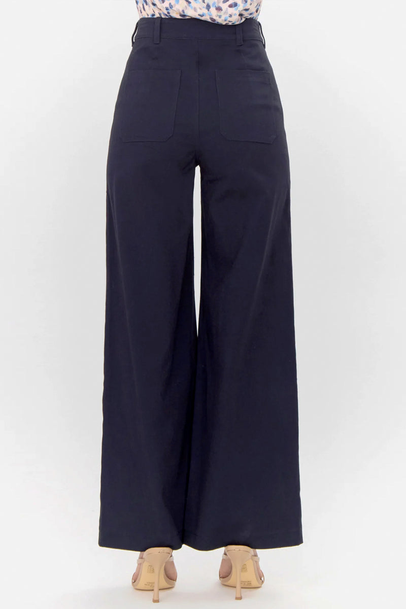 Jennsen Cotton Canvas Wide Leg Pants