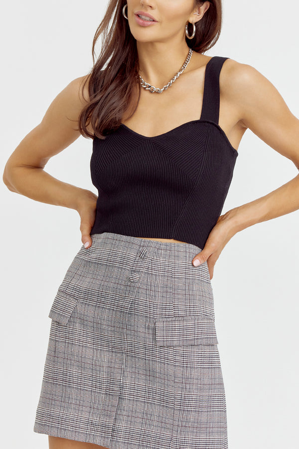 Lala Cropped Knit Top
