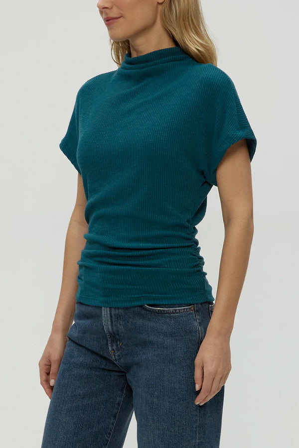 Lara Ribbed Mock Neck Top
