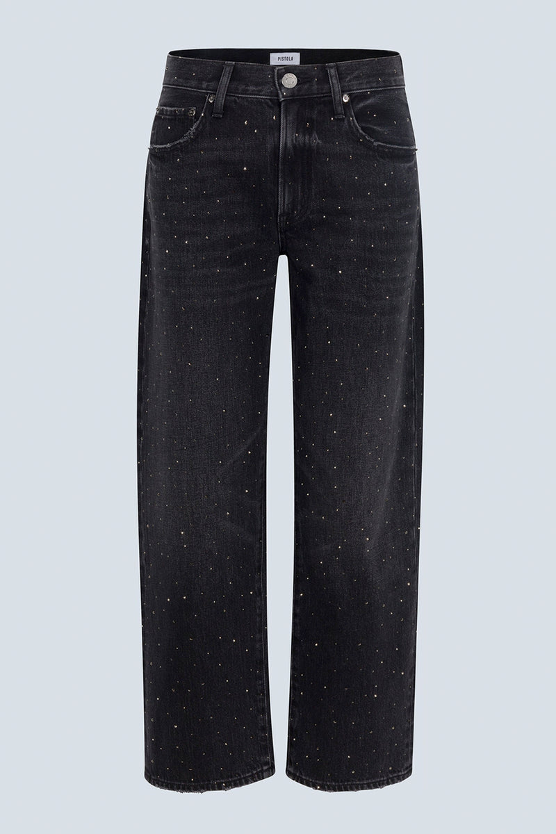 Lexi Mid Rise Bowed Straight Jean