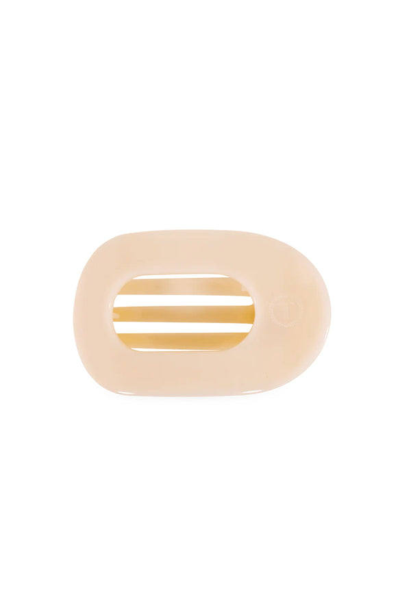 Almond Beige Flat Round Clip - 3 sizes