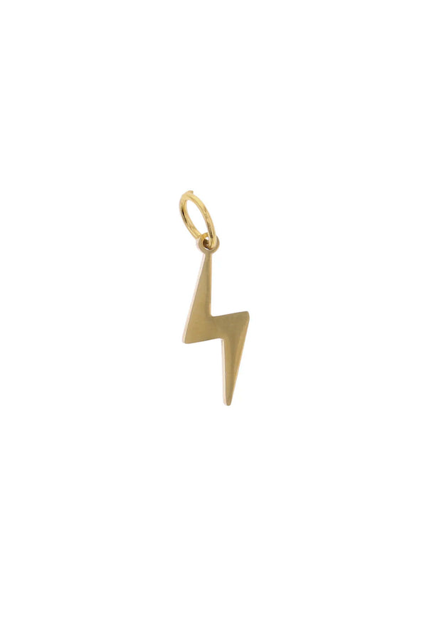 Gold Cutout Lightening Bolt Charm