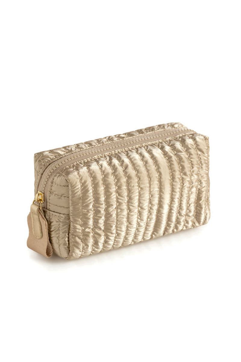 Logan Quilted Small Cosmetic Pouch