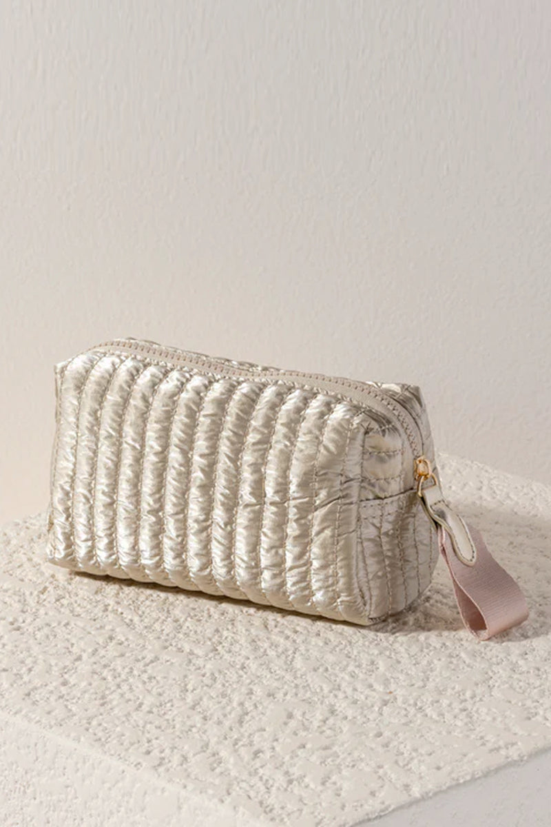 Logan Quilted Small Cosmetic Pouch