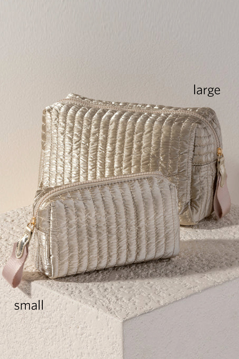 Logan Quilted Small Cosmetic Pouch