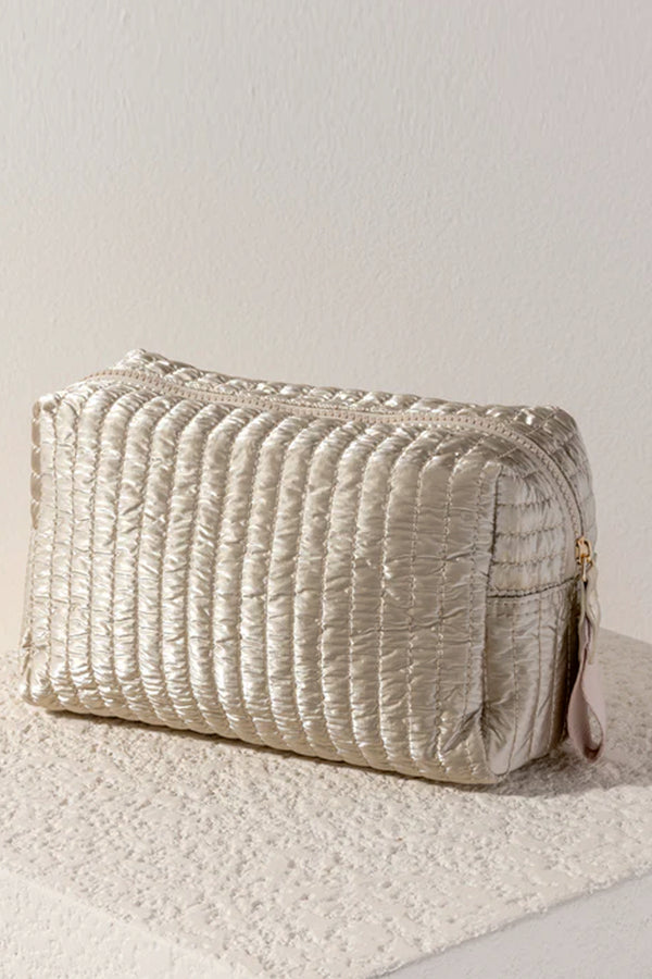 Logan Quilted Large Cosmetic Pouch