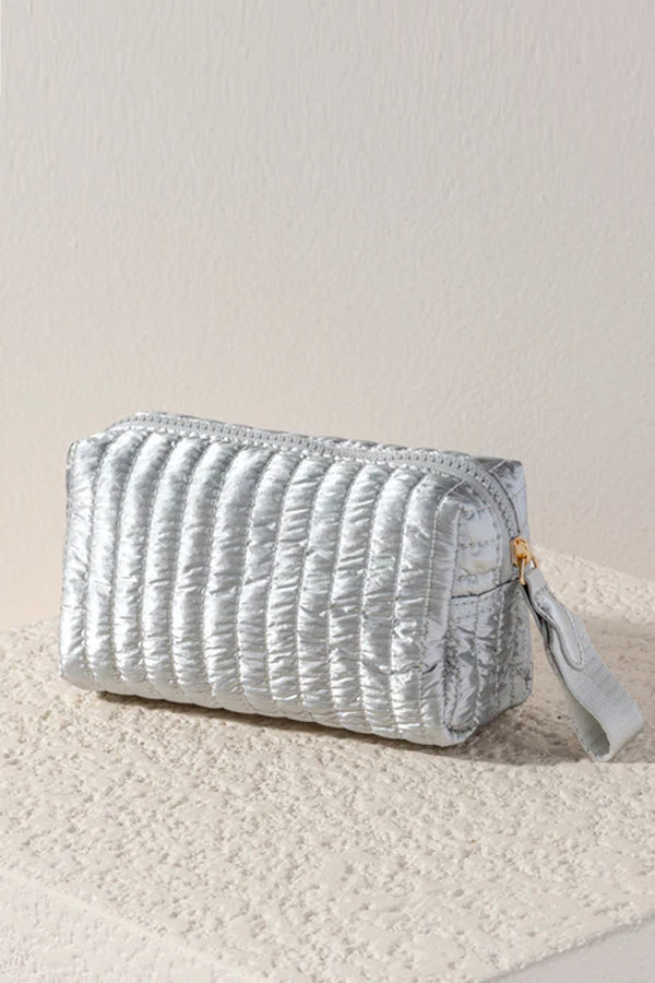 Logan Quilted Small Cosmetic Pouch