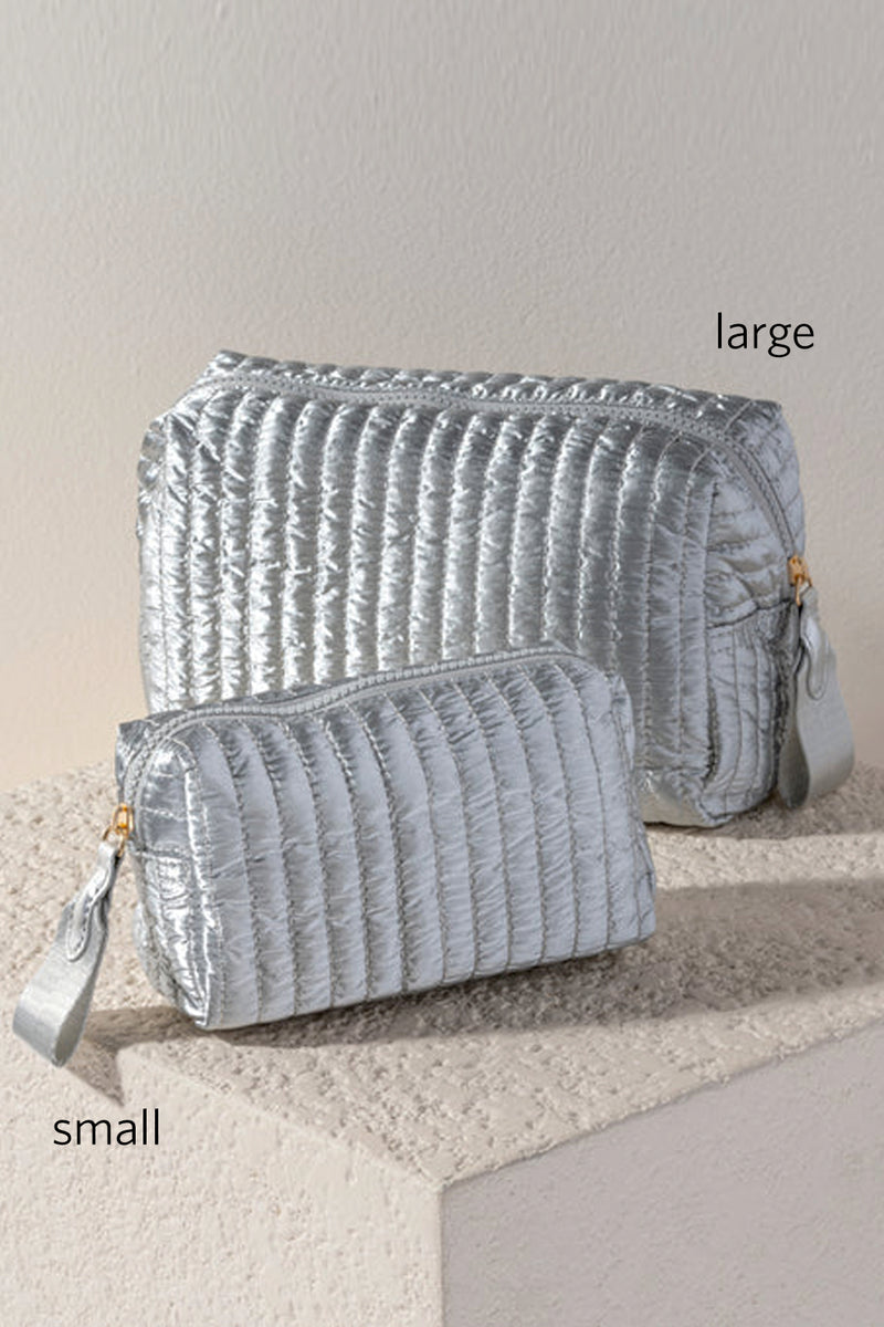 Logan Quilted Small Cosmetic Pouch