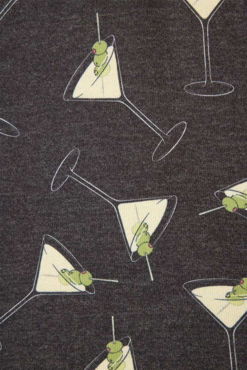 Merrier With A Martini Long Sleeve PJ Top