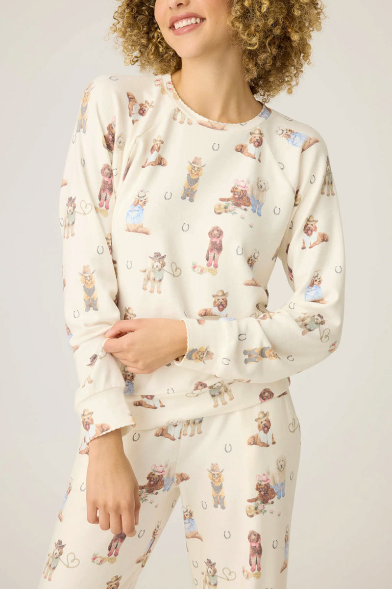 Ruff On The Range Dog Print Long Sleeve Top