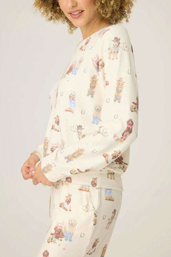 Ruff On The Range Dog Print Long Sleeve Top