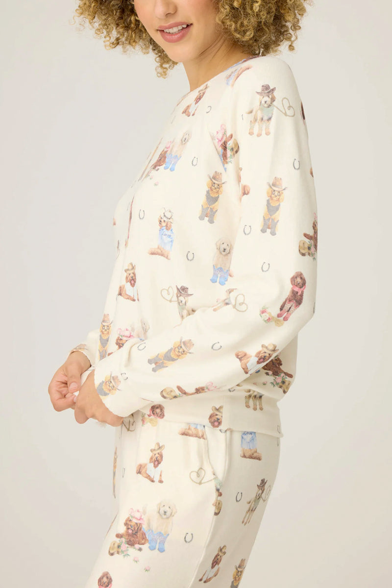 Ruff On The Range Dog Print Long Sleeve Top