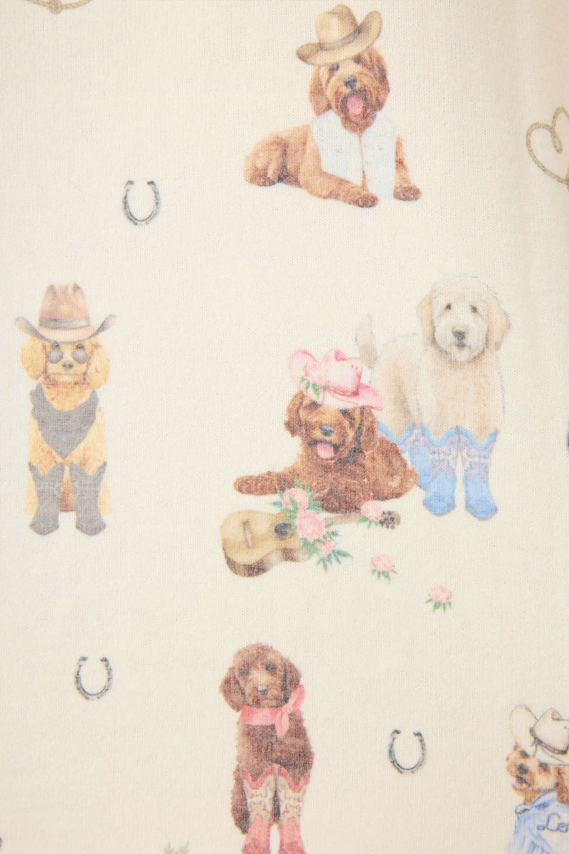 Ruff On The Range Dog Print Long Sleeve Top