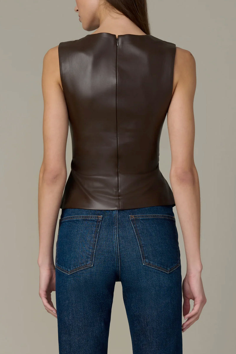 The Meg Vegan Leather Top