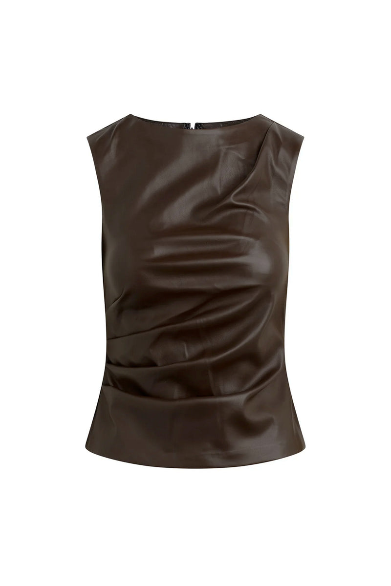 The Meg Vegan Leather Top