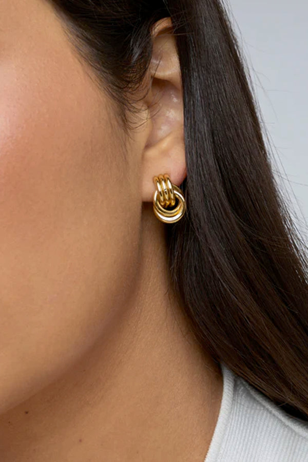 Micro Knot Earrings - Gold