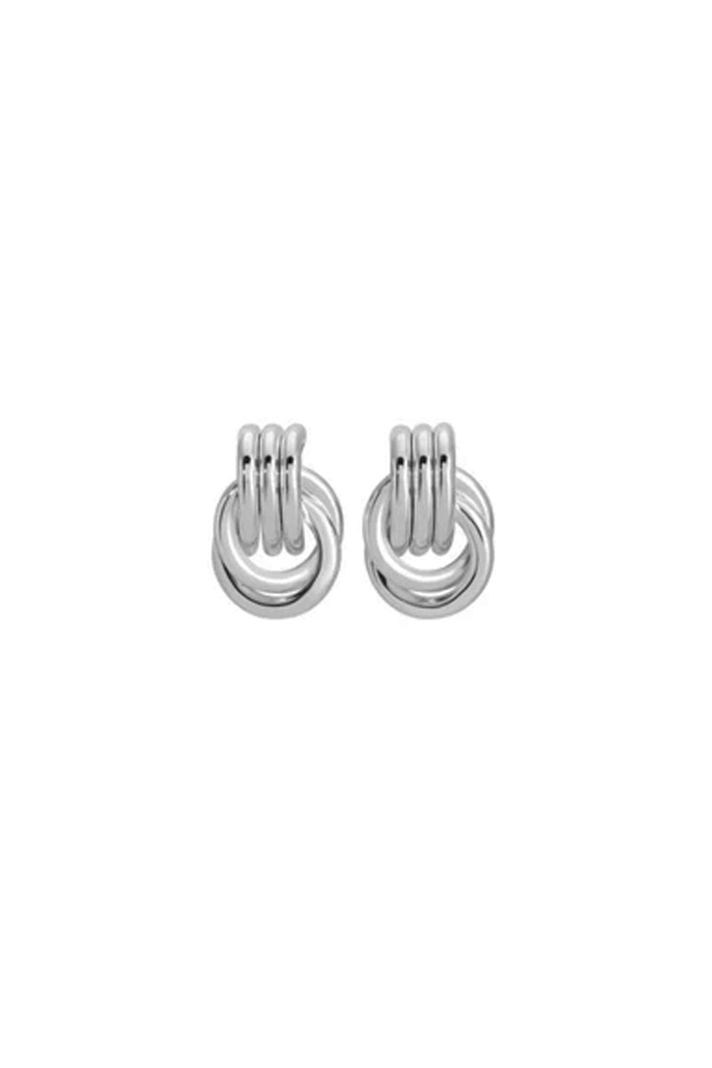 Micro Knot Earrings - Silver