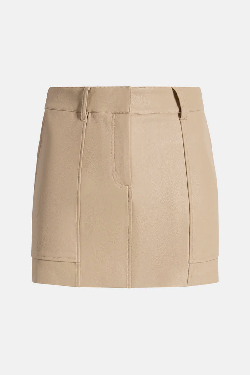 Faux Leather Utility Micro Mini Skirt