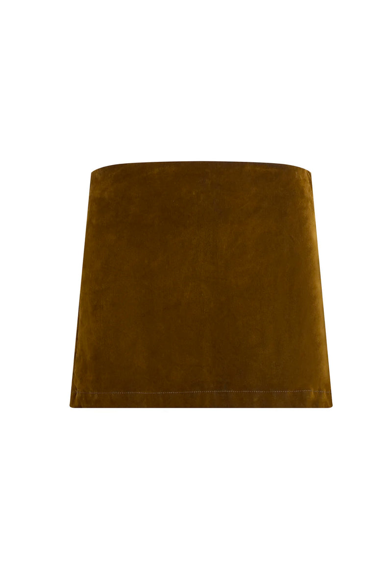 The Flocked Faux-Suede Mini Skirt