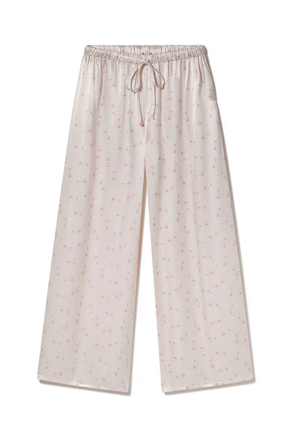 Mya Crop Satin Palazzo Print Pant