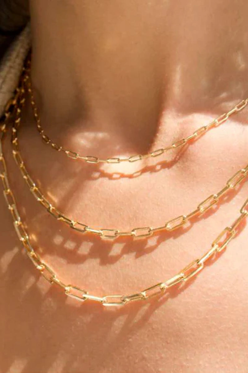Monaco Paperclip Trio Necklace