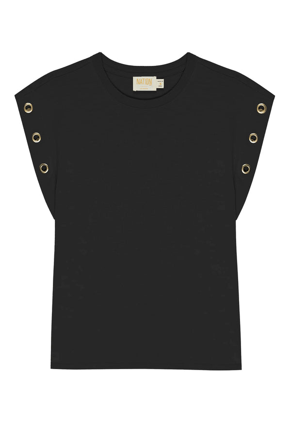 Oran Muscle Tee with Grommets