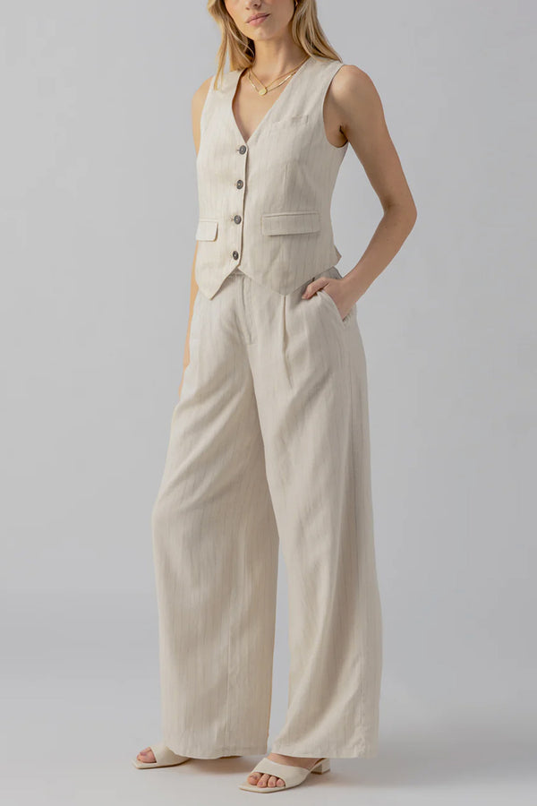 Pleat Up High Rise Trouser