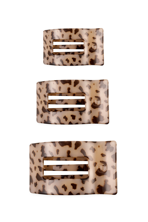 Flat Rectangle Blonde Tort Clip - 3 sizes