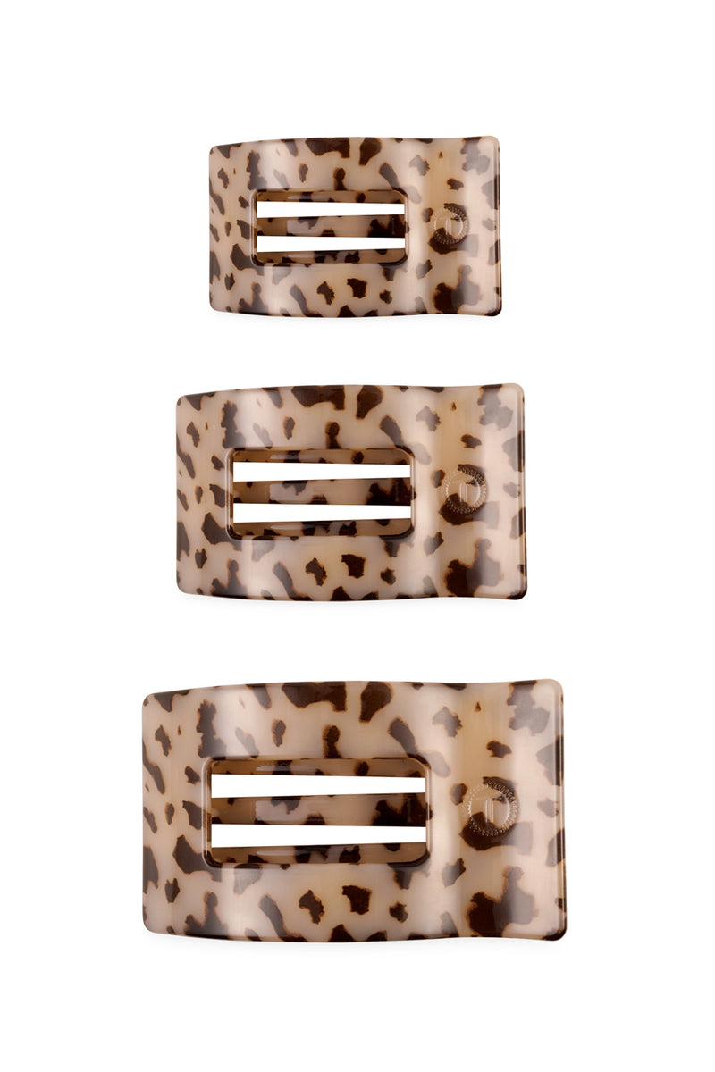 Flat Rectangle Blonde Tort Clip - 3 sizes