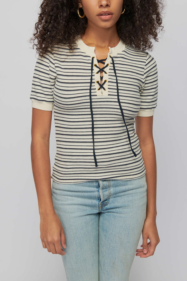 Reeve Lace Up Tee