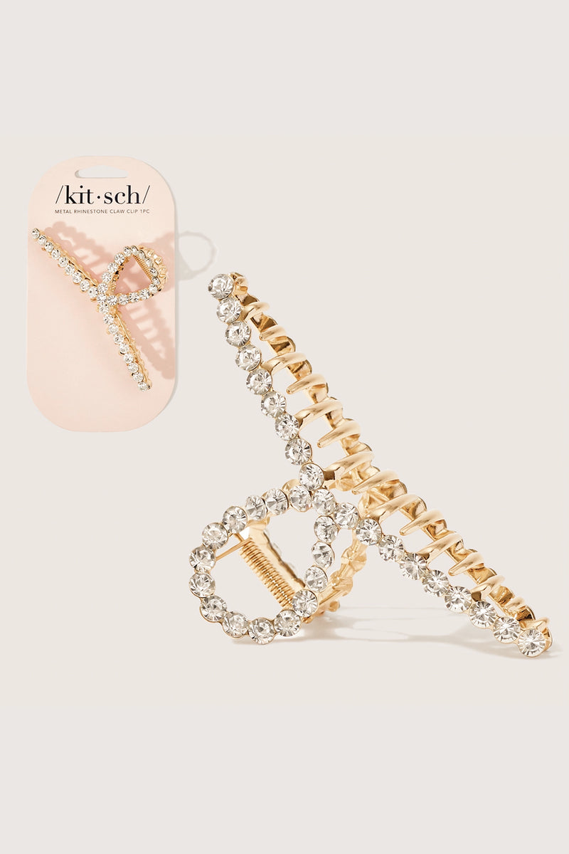 Metal Rhinestone Loop Claw Clip