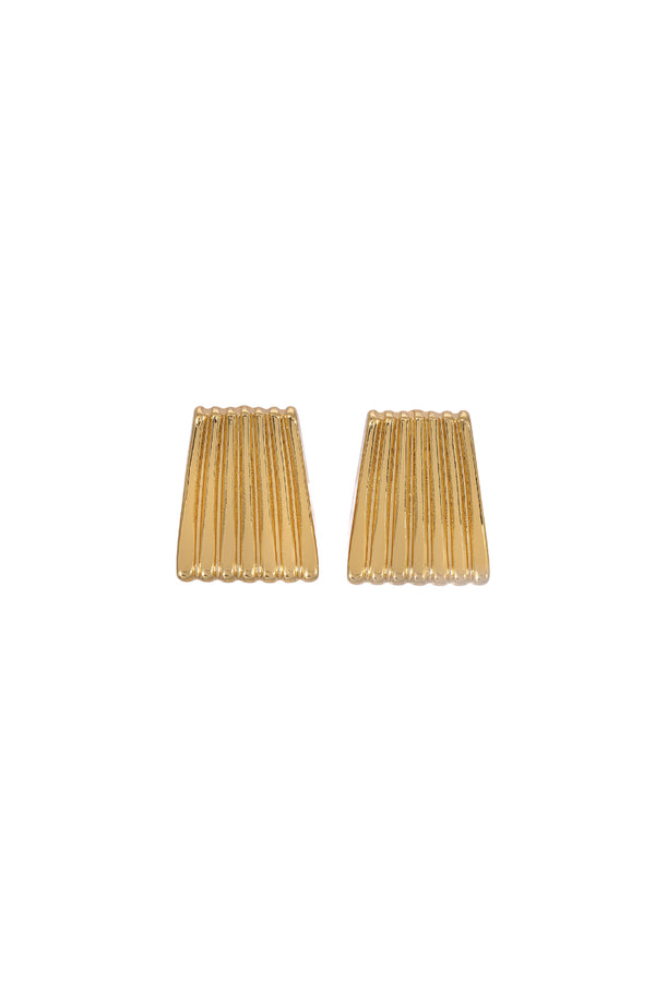 Ribbed Earrings - Gold