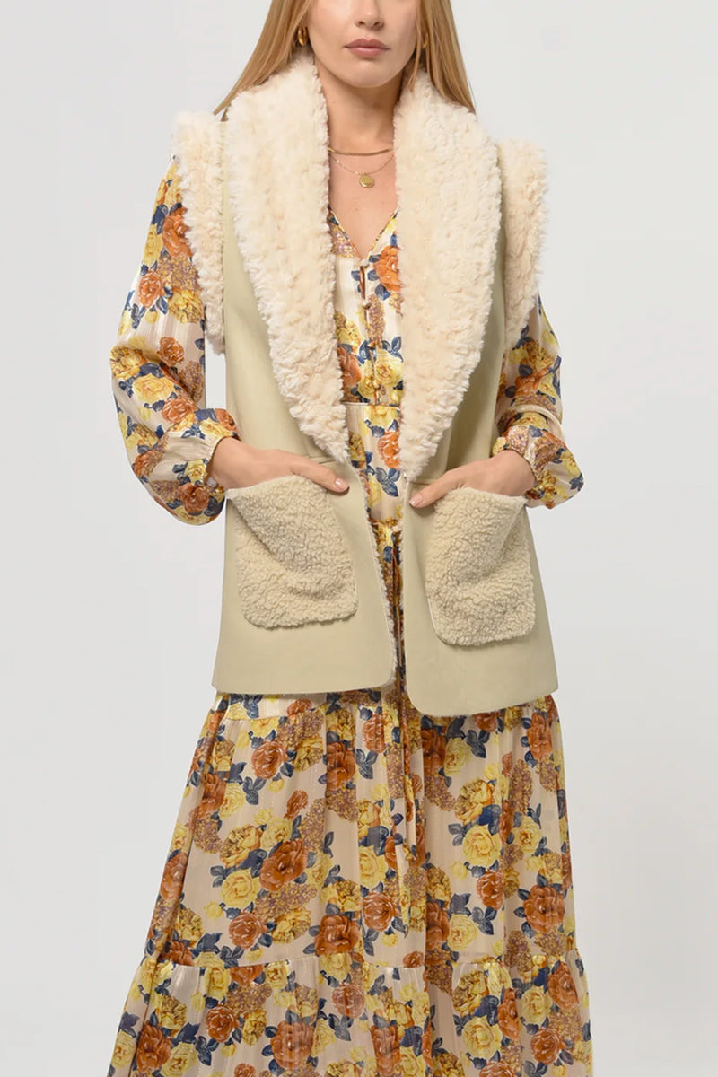 Riley Faux Fur Leather Vest
