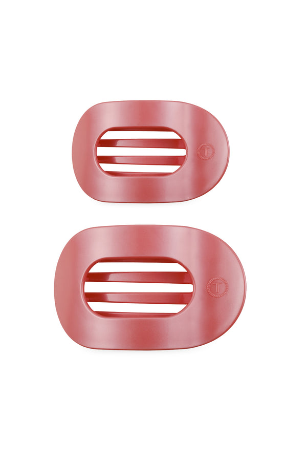 Flat Round Calming Coral Clip - 2 sizes