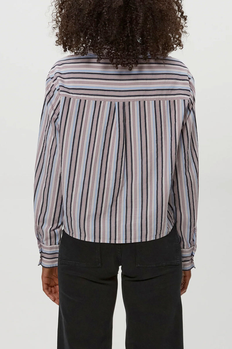 Scarlet Cropped Button Down Shirt