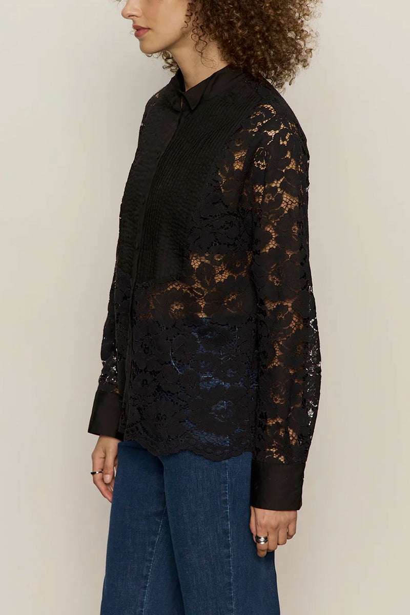 Serendipity Lace Tuxedo Shirt