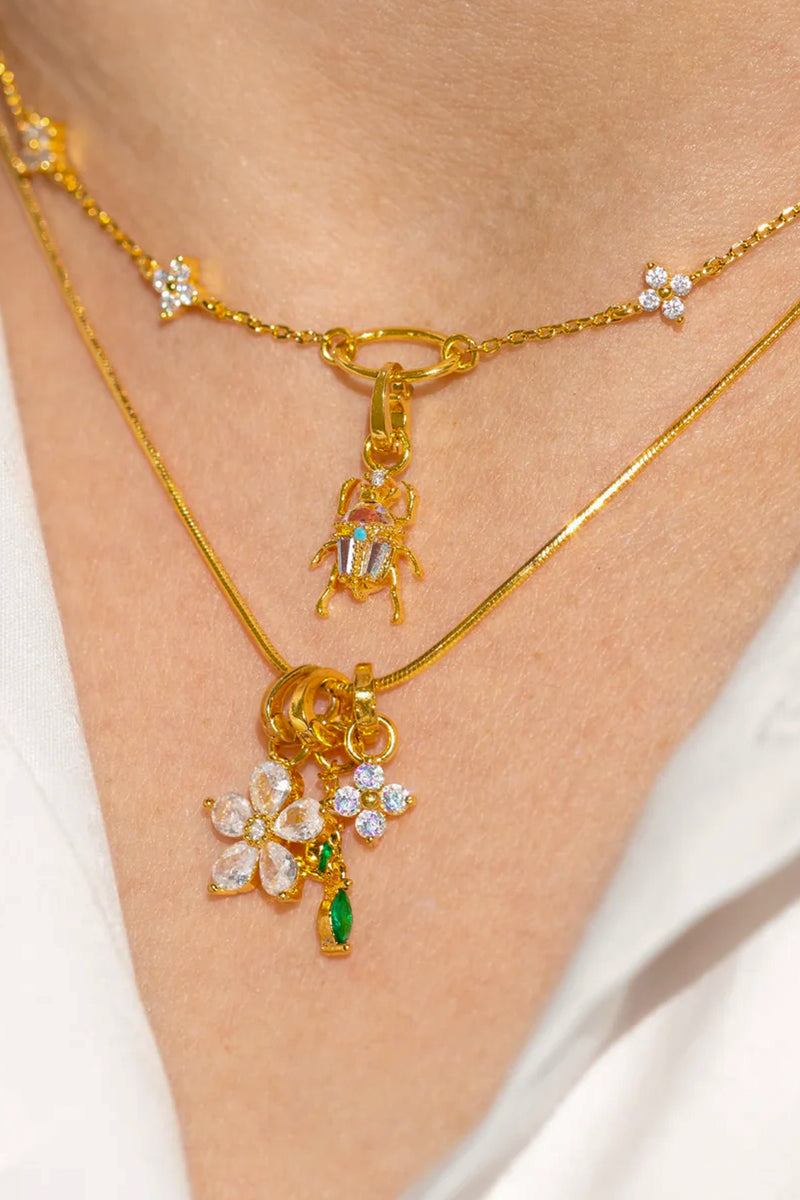 Shimmer Blossom Necklace for Charms