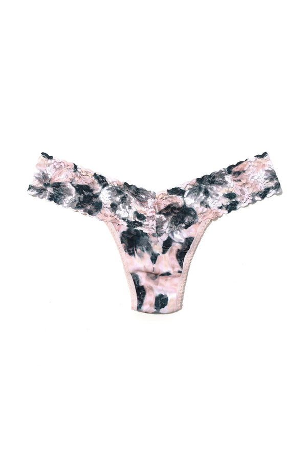 Printed Signature Lace Low Rise Thong - Still Life