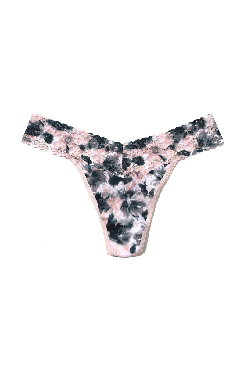 Printed Signature Lace Original Rise Thong - Still Life