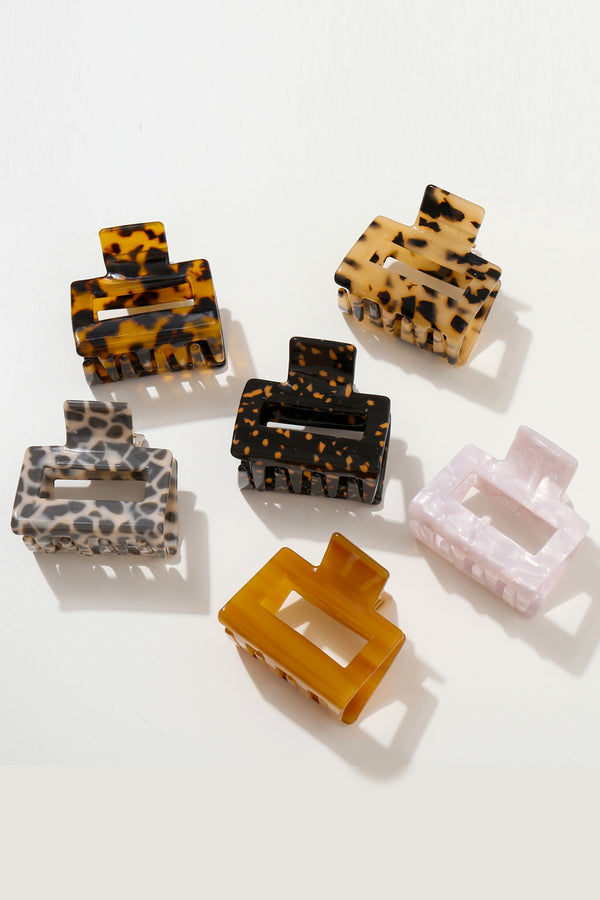 Simone Printed Square Claw Clip