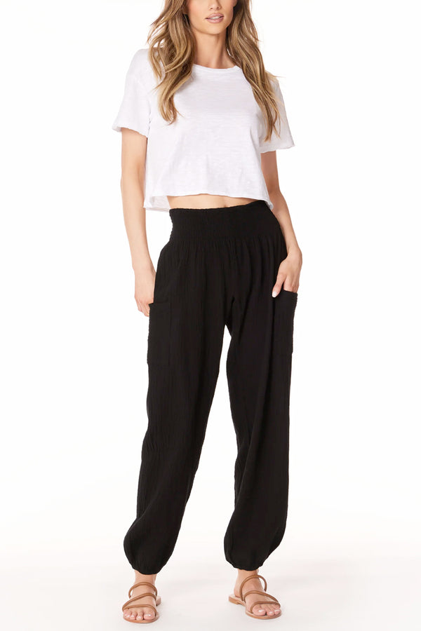 Smocked Beach Pant with Pockets