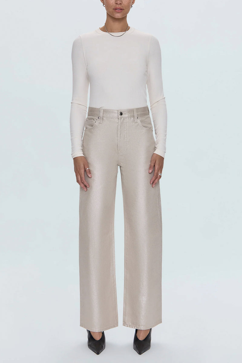 Tate High Rise Bowed Wide Leg Jean