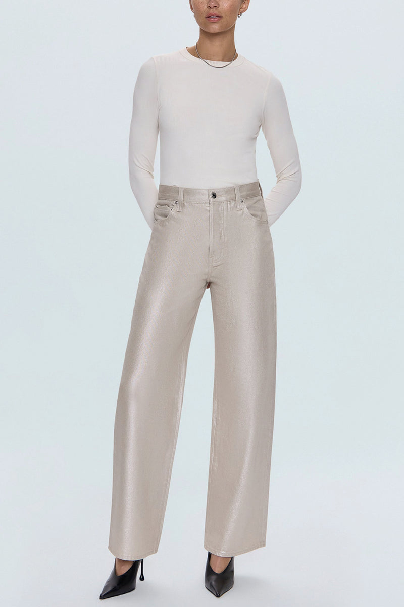 Tate High Rise Bowed Wide Leg Jean